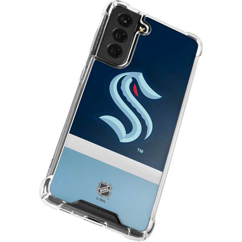 NHL Seattle Kraken Striped Galaxy S21 FE Clear Case