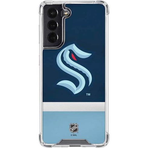 NHL Seattle Kraken Striped Galaxy S22 Clear Case