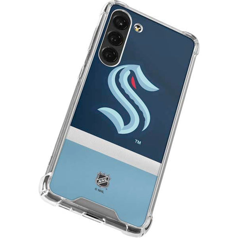 NHL Seattle Kraken Striped Galaxy S23 Plus Clear Case