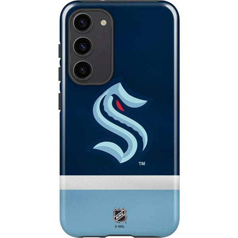 NHL Seattle Kraken Striped Galaxy S23 Plus Pro Case