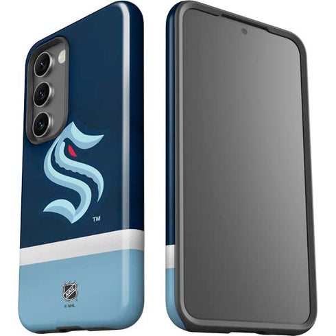NHL Seattle Kraken Striped Galaxy S23 Plus Pro Case