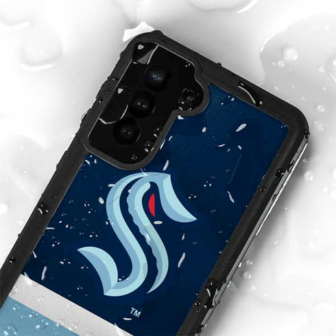 NHL Seattle Kraken Striped Galaxy S23 Plus Waterproof Case