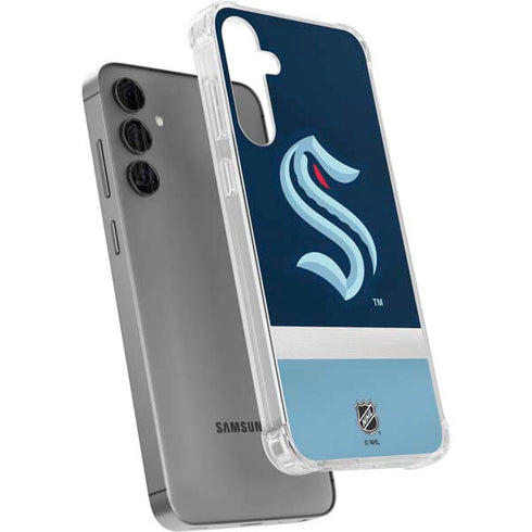 NHL Seattle Kraken Striped Galaxy S24 Plus Clear Case