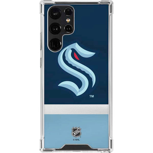 NHL Seattle Kraken Striped Galaxy S24 Ultra Clear Case