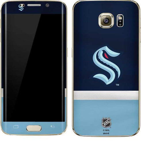 NHL Seattle Kraken Striped Galaxy S7 Edge Skin