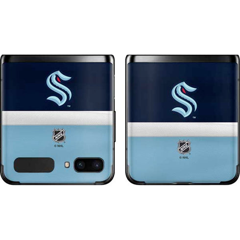NHL Seattle Kraken Striped Galaxy Z Flip Skin
