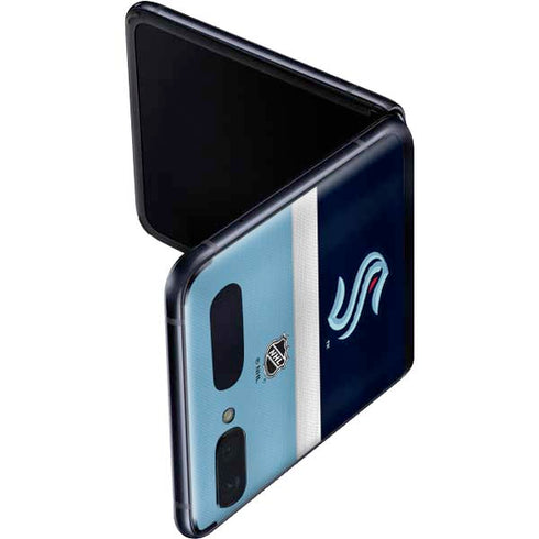 NHL Seattle Kraken Striped Galaxy Z Flip Skin