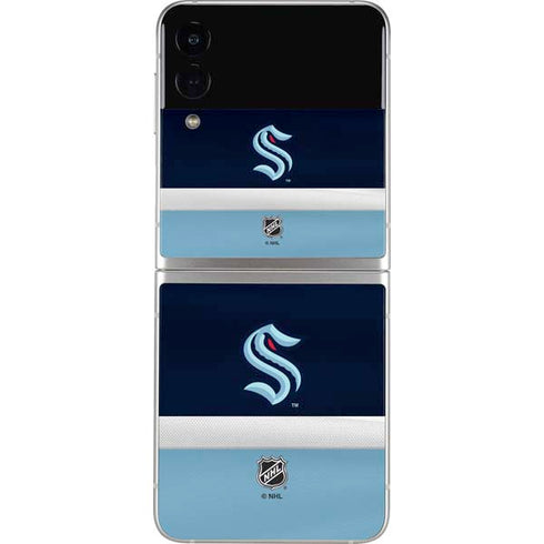 NHL Seattle Kraken Striped Galaxy Z Flip3 5G Skin