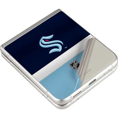 NHL Seattle Kraken Striped Galaxy Z Flip3 5G Skin