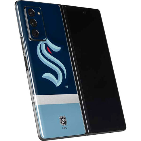 NHL Seattle Kraken Striped Galaxy Z Fold2 5G Skin