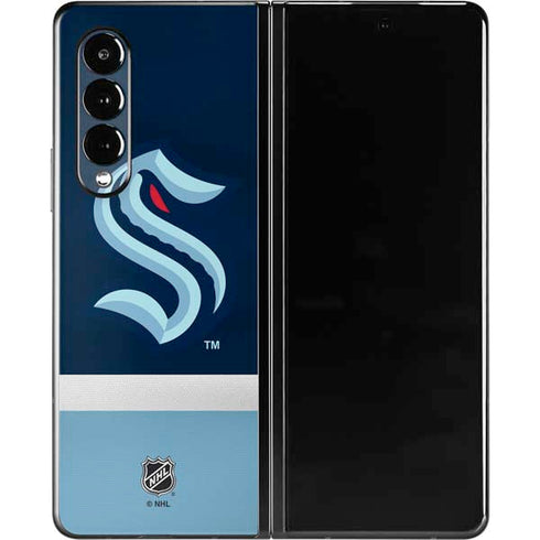 NHL Seattle Kraken Striped Galaxy Z Fold3 5G Skin
