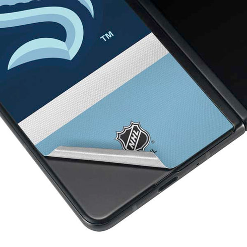 NHL Seattle Kraken Striped Galaxy Z Fold3 5G Skin
