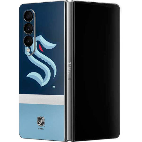 NHL Seattle Kraken Striped Galaxy Z Fold4 5G Skin