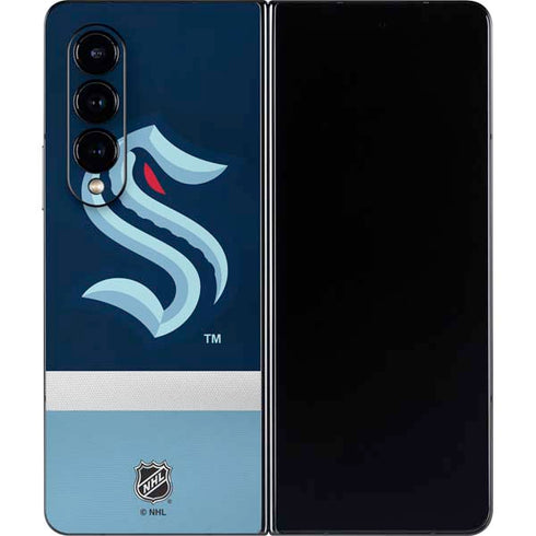 NHL Seattle Kraken Striped Galaxy Z Fold4 5G Skin