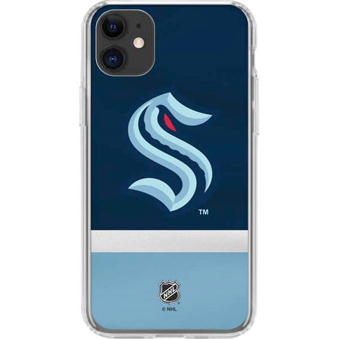 NHL Seattle Kraken Striped iPhone 11 Clear Case