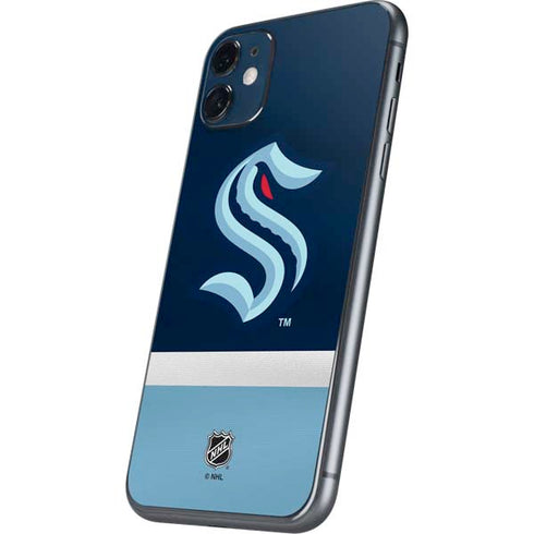 NHL Seattle Kraken Striped iPhone 11 Skin