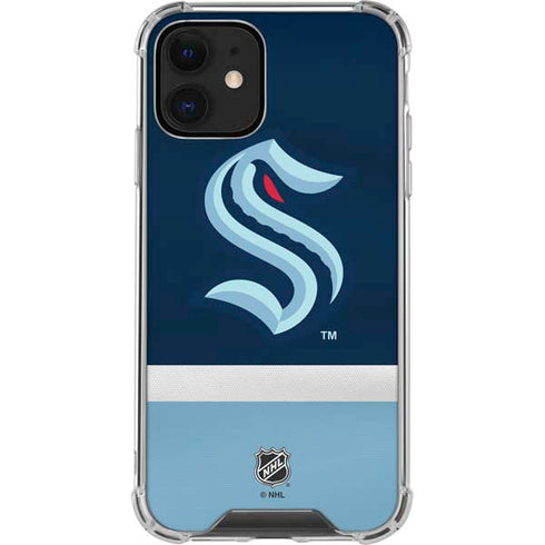 NHL Seattle Kraken Striped iPhone 12 Clear Case