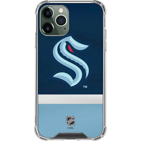 NHL Seattle Kraken Striped iPhone 12 Pro Max Clear Case