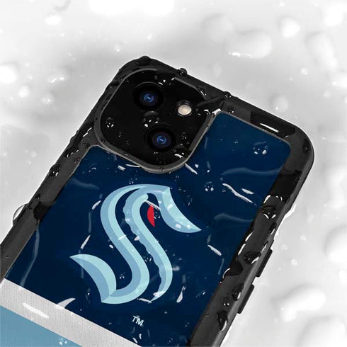 NHL Seattle Kraken Striped iPhone 13 Mini Waterproof Case