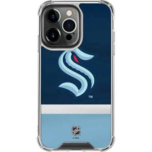 NHL Seattle Kraken Striped iPhone 13 Pro Clear Case