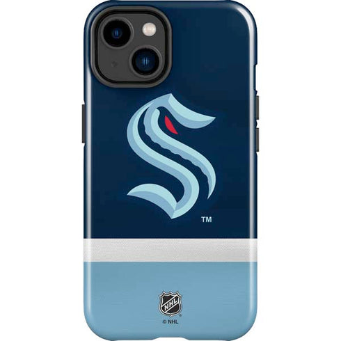 NHL Seattle Kraken Striped iPhone 15 Plus Impact Case