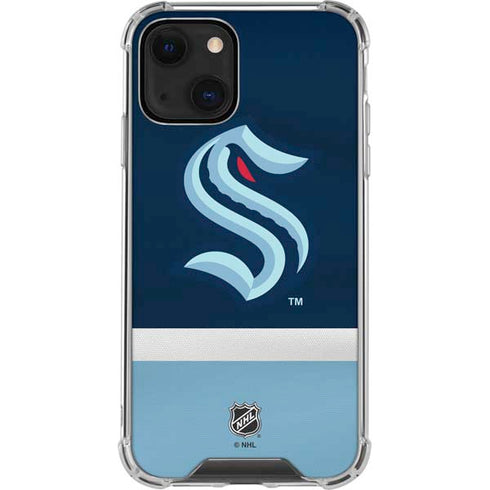 NHL Seattle Kraken Striped iPhone 14 Plus Clear Case