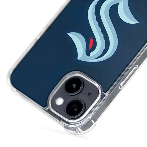 NHL Seattle Kraken Striped iPhone 15 Plus MagSafe Case