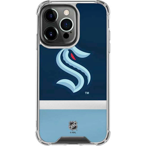NHL Seattle Kraken Striped iPhone 14 Pro Clear Case