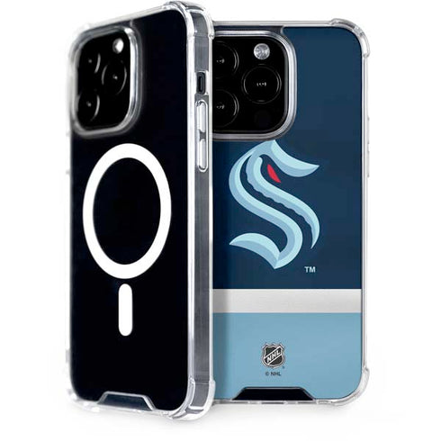 NHL Seattle Kraken Striped iPhone 14 Pro MagSafe Case