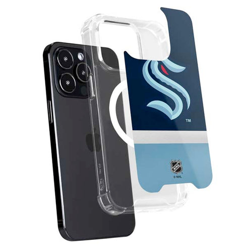 NHL Seattle Kraken Striped iPhone 15 Pro MagSafe Case