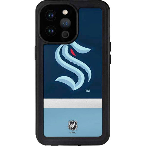 NHL Seattle Kraken Striped iPhone 14 Pro Max Waterproof Case