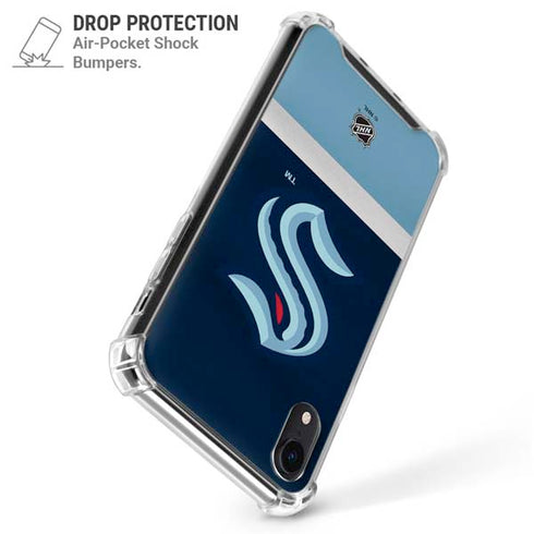 NHL Seattle Kraken Striped iPhone XR Clear Case