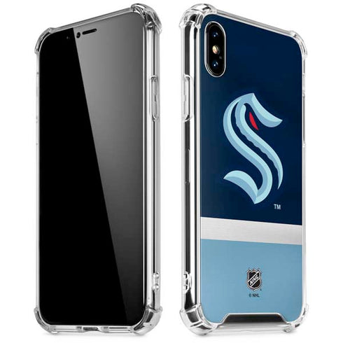 NHL Seattle Kraken Striped iPhone XS Max Clear Case