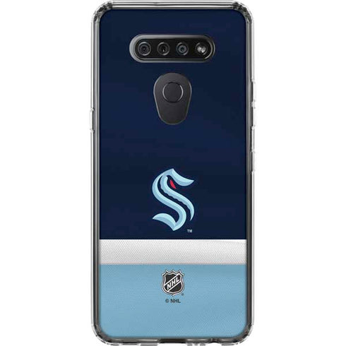 NHL Seattle Kraken Striped LG K51/Q51 Clear Case