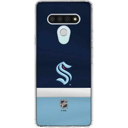 NHL Seattle Kraken Striped LG Stylo 6 Clear Case