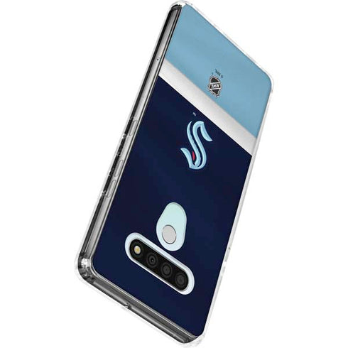 NHL Seattle Kraken Striped LG Stylo 6 Clear Case