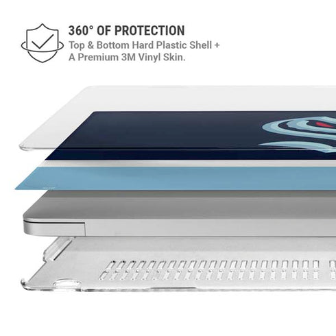 NHL Seattle Kraken Striped MacBook Pro 15in (2016-19) Case plus Skin