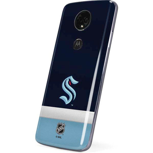 NHL Seattle Kraken Striped Moto E5 Plus Skin