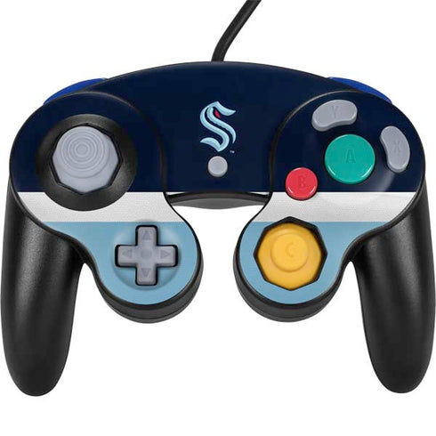 NHL Seattle Kraken Striped Nintendo GameCube Controller Skin