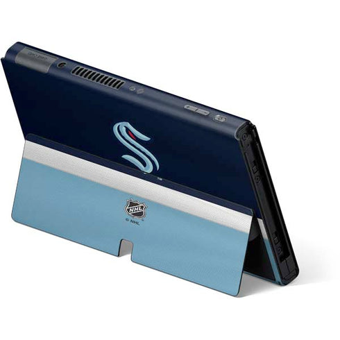 NHL Seattle Kraken Striped Nintendo Switch OLED (2021) Skin