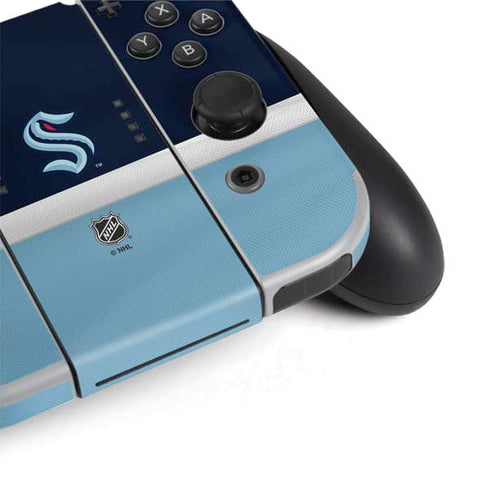 NHL Seattle Kraken Striped Nintendo Switch OLED (2021) Skin
