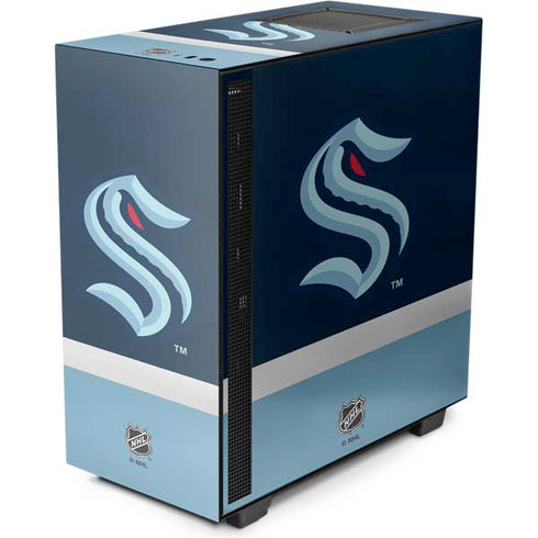 NHL Seattle Kraken Striped NZXT H510 Compact ATX Mid-Tower Case Skin