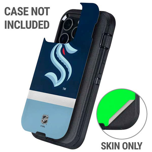 NHL Seattle Kraken Striped Otterbox Defender iPhone Skin