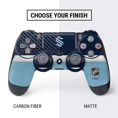 NHL Seattle Kraken Striped PS4 Controller Skin