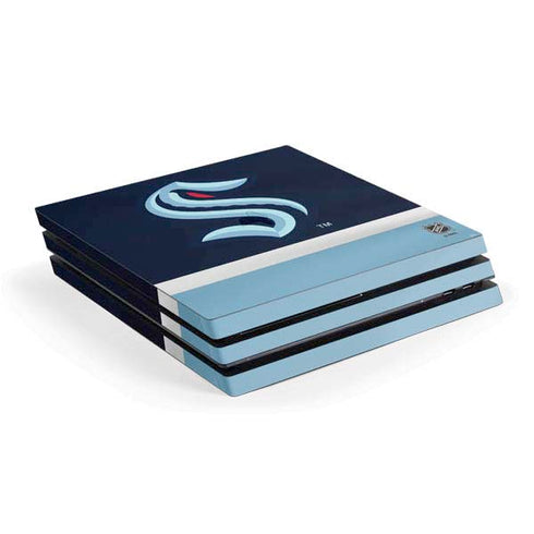 NHL Seattle Kraken Striped PS4 Pro Console Skin