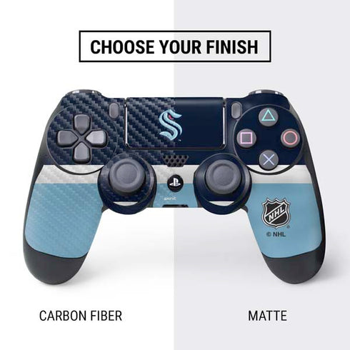 NHL Seattle Kraken Striped PS4 Pro/Slim Controller Skin