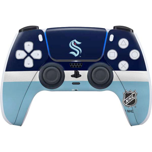 NHL Seattle Kraken Striped PS5 Controller Skin