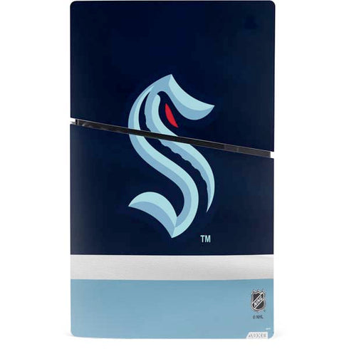 NHL Seattle Kraken Striped PS5 Slim Digital Edition Bundle Skin