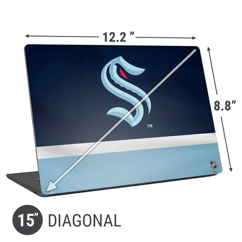 NHL Seattle Kraken Striped Universal Laptop 15in (12.2 x 8.8in) Skin