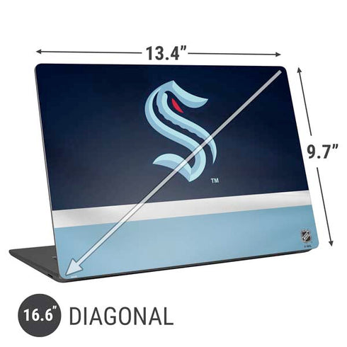 NHL Seattle Kraken Striped Universal Laptop 16.6in (13.4 x 9.7in) Skin